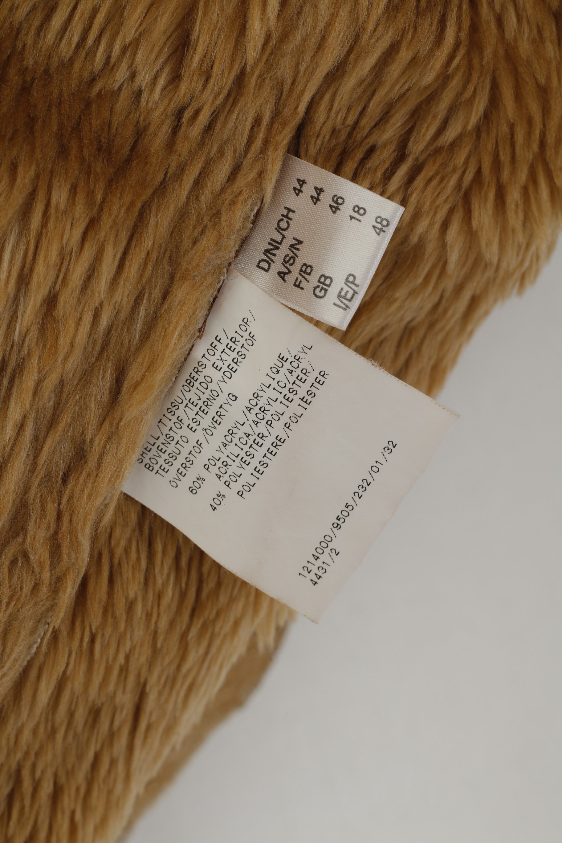 Gelco Femmes 18 XL Veste Imitation Daim Camel Estampage Fermeture Éclair Complète Boho Haut