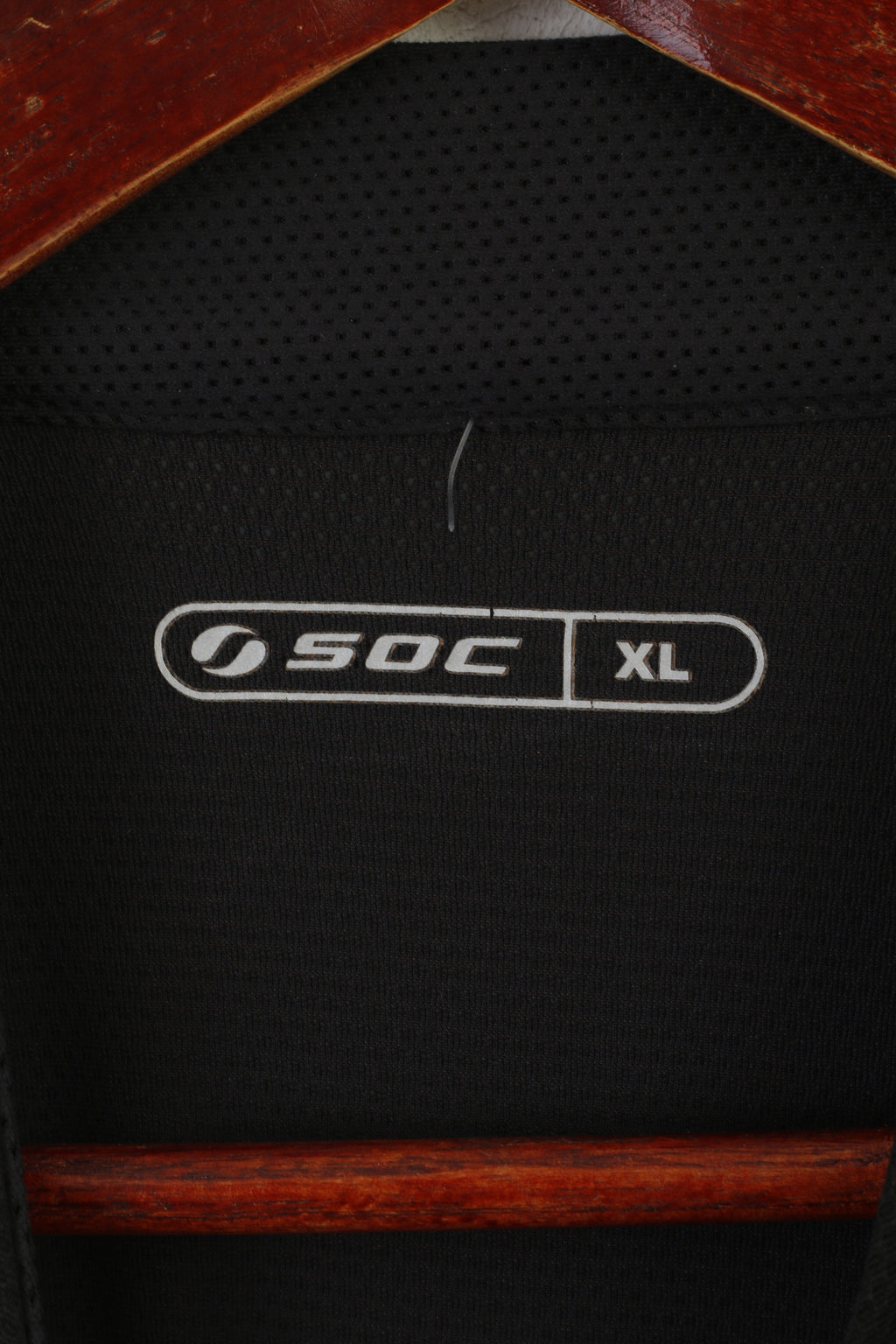 SOC Men XL Cycling Shirt Black Full Zip Stretch Bike Jersey Sportswear Top