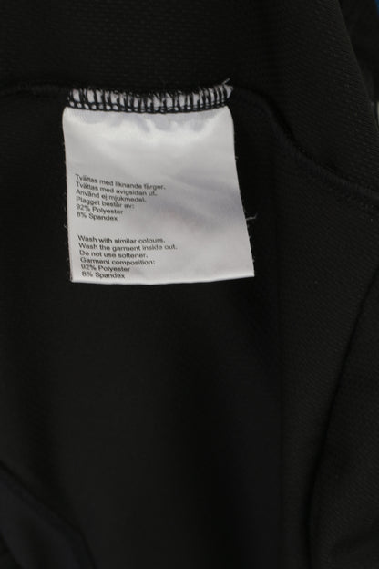 SOC Men XL Cycling Shirt Black Full Zip Stretch Bike Jersey Sportswear Top