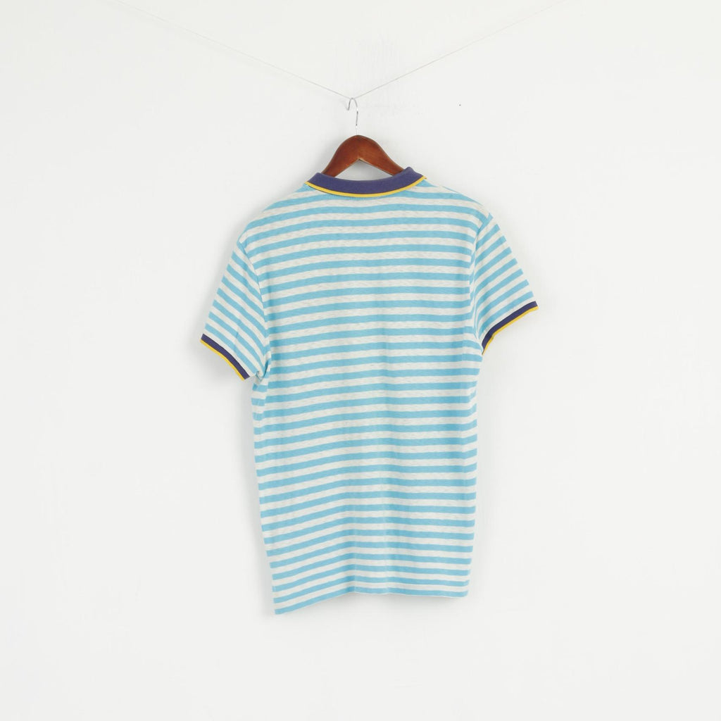 Polo Jeans Ralph Lauren Hommes M Polo Turquoise Rayé Coton Haut