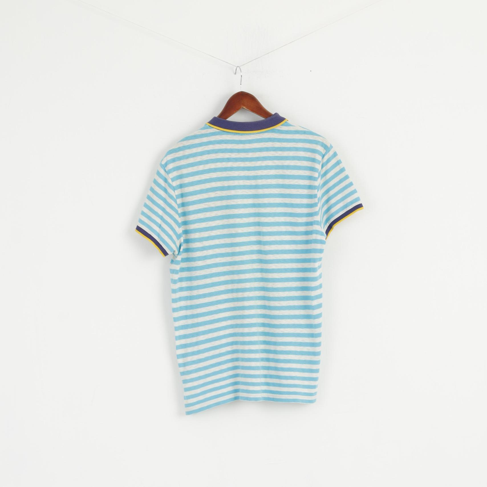 Polo Jeans Ralph Lauren Hommes M Polo Turquoise Rayé Coton Haut