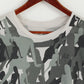 Armani Exchange Men S T- Shirt Green Camouflage Lady Print Thin Cotton Top