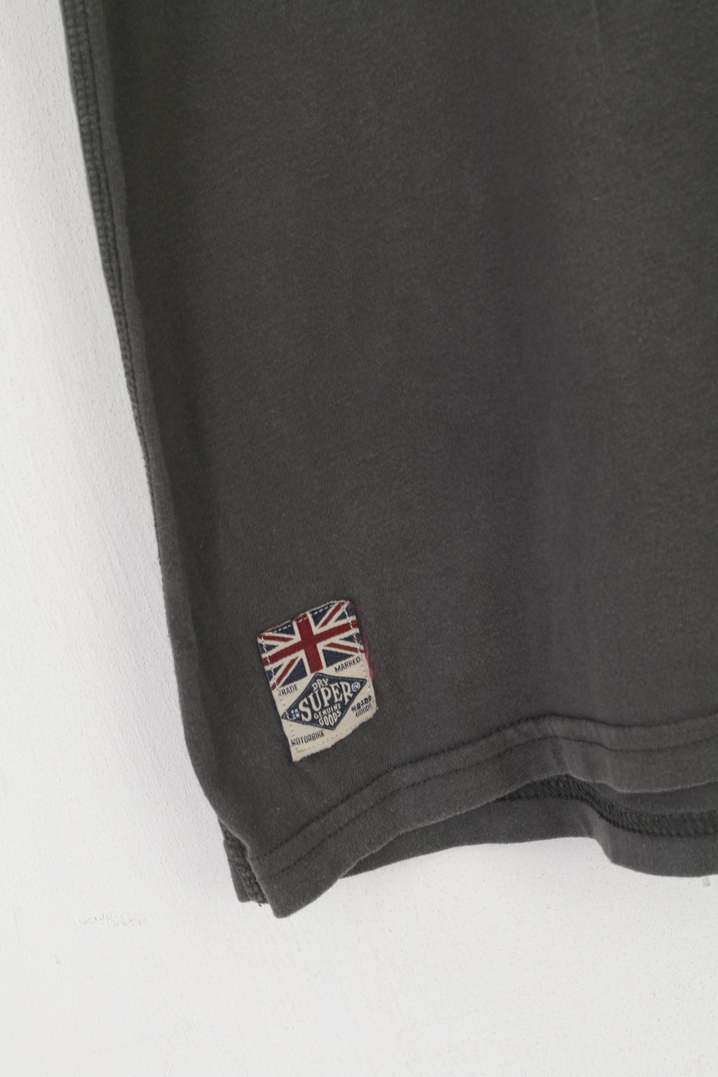 Superdry Homme XL Chemise Vert Faded Cotton Motorcycle Goods Vintage Top