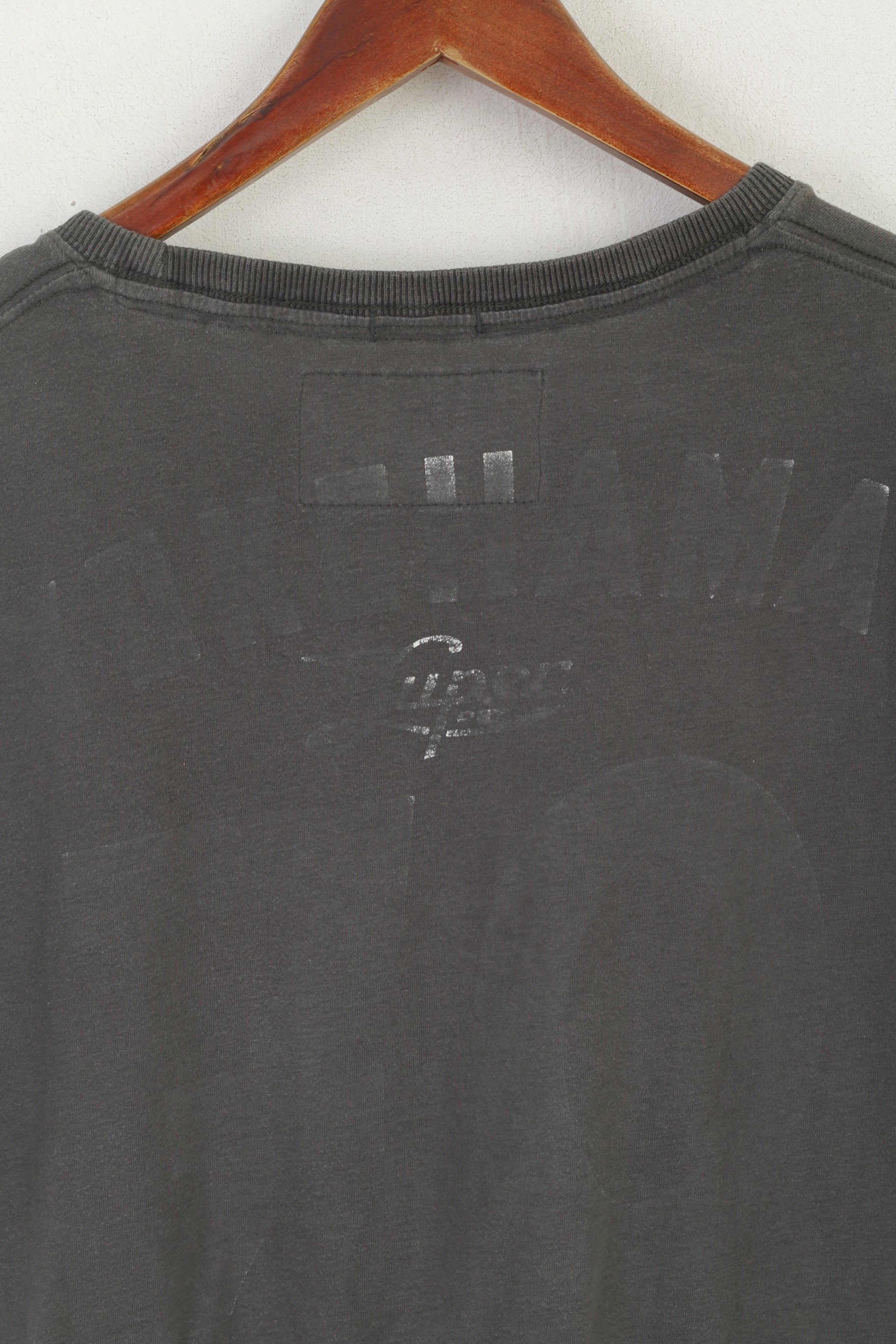 Superdry Homme XL Chemise Vert Faded Cotton Motorcycle Goods Vintage Top