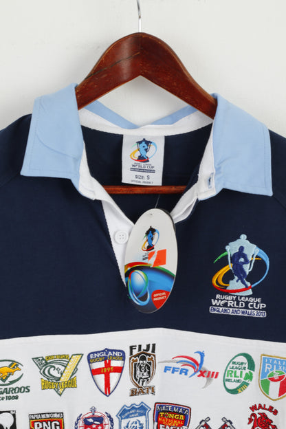 New Rugby World Cup ISC Men S Polo Shirt Blue England And Wales 2013 Top