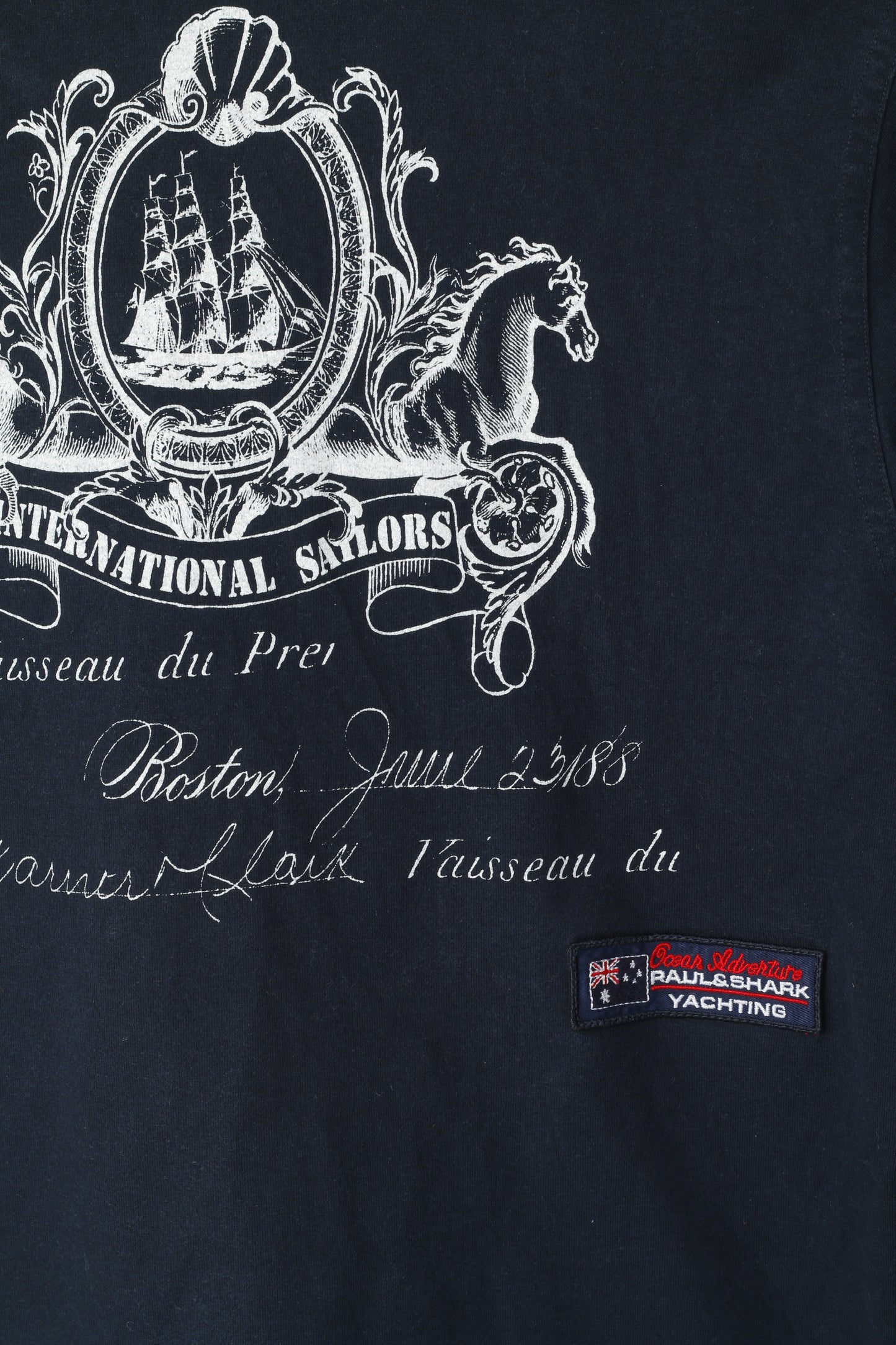 Paul & Shark Men S Polo Shirt Navy Cotton Challenge Race Long Sleeve Top