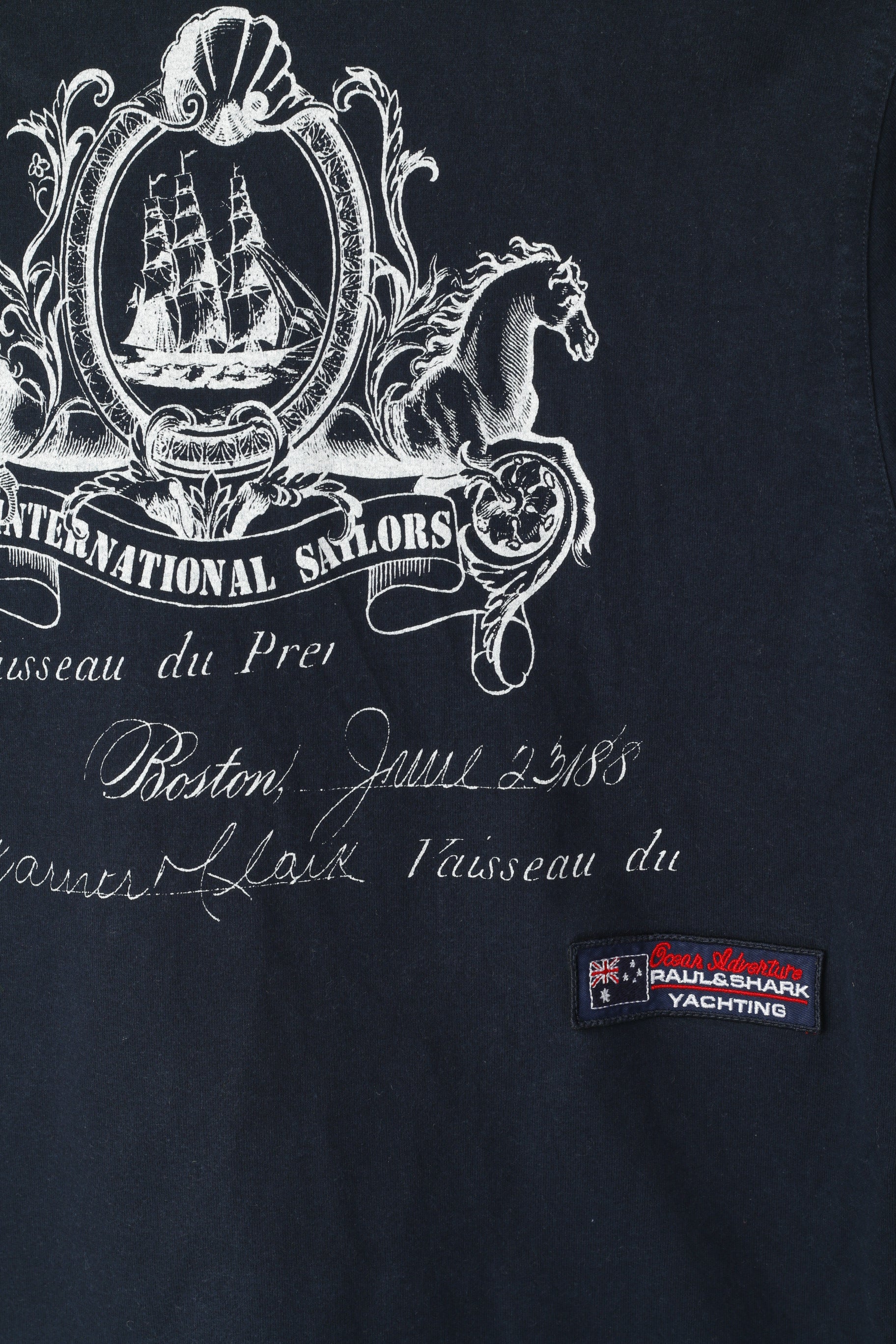 Paul &amp; Shark Polo Homme Marine Coton Challenge Race Haut À Manches Longues