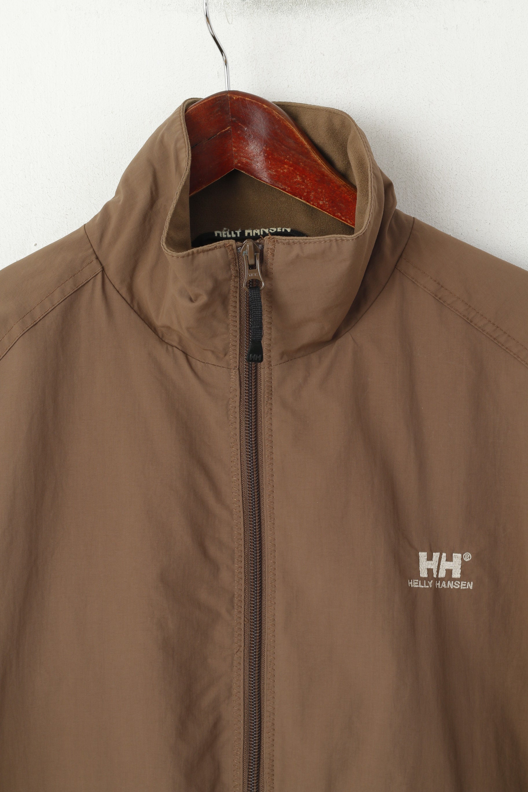 Helly Hansen Women S Jacket Brown Nylon Waterproof Full Zip Lightweight Top