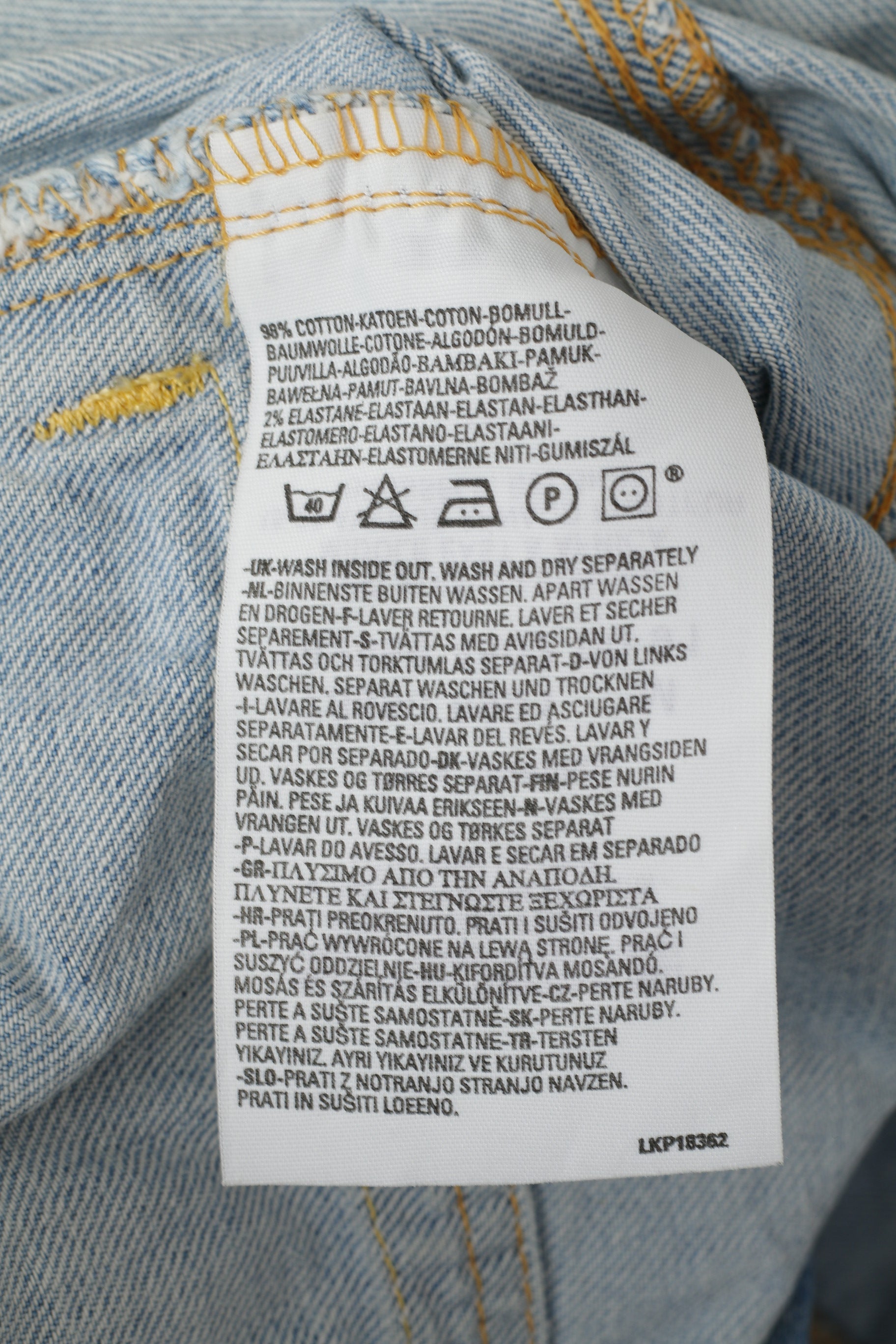 Levi's For Girls Women M Denim Jacket Blue Cotton Fit Single Breasted Blazer Top