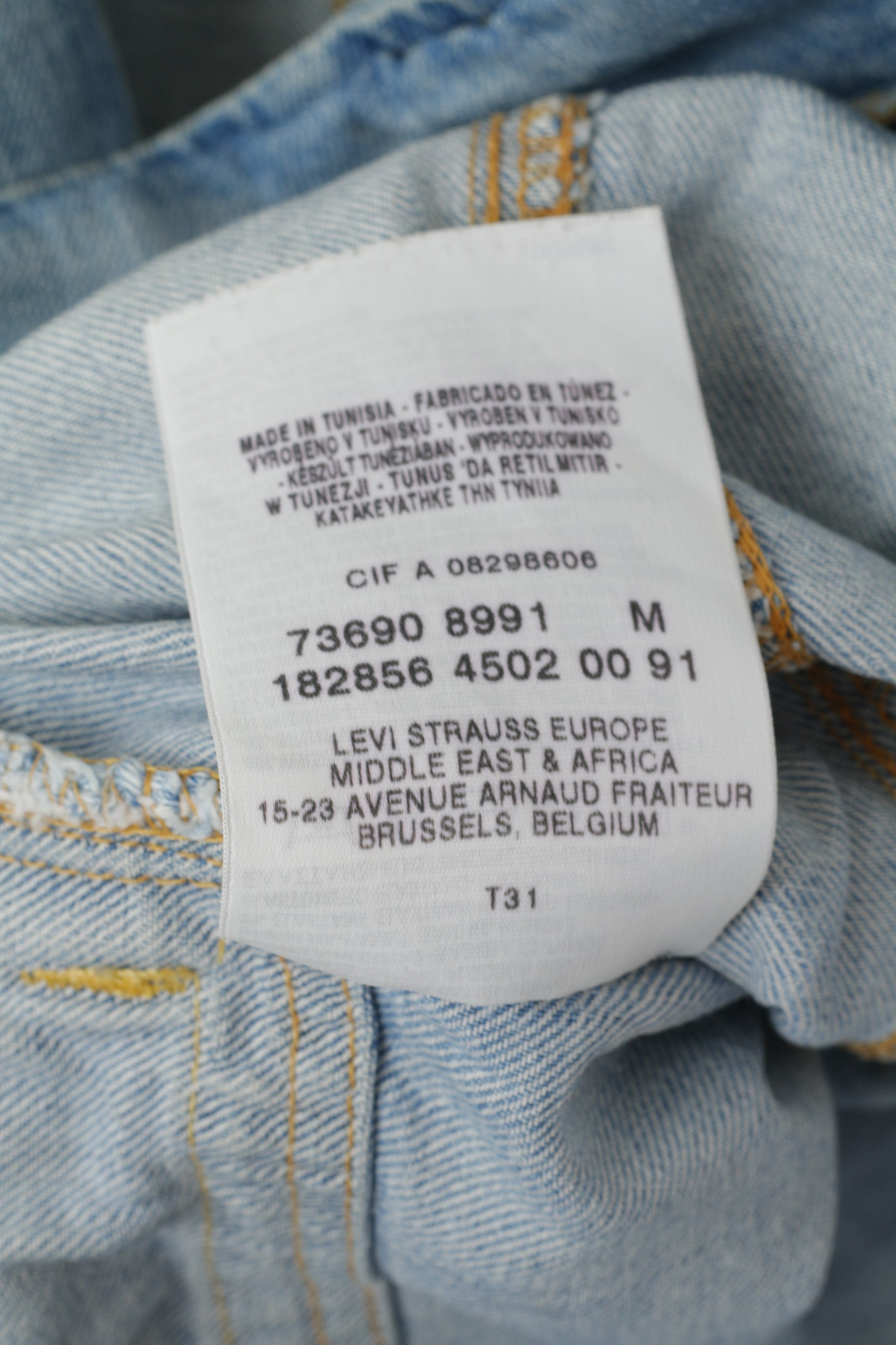 Levi's For Girls Women M Denim Jacket Blue Cotton Fit Single Breasted Blazer Top