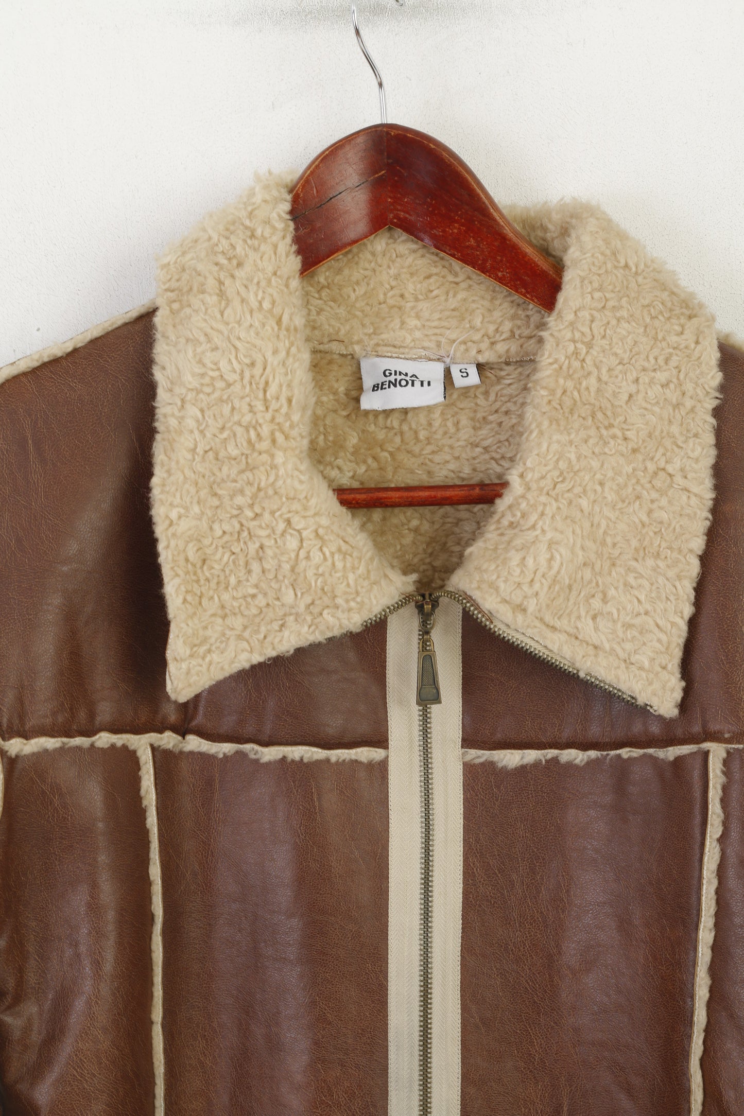Gina Benotti Women S Jumper Brown Vintage Zip Up Faux Fur Zip Up Cardigan Sweater