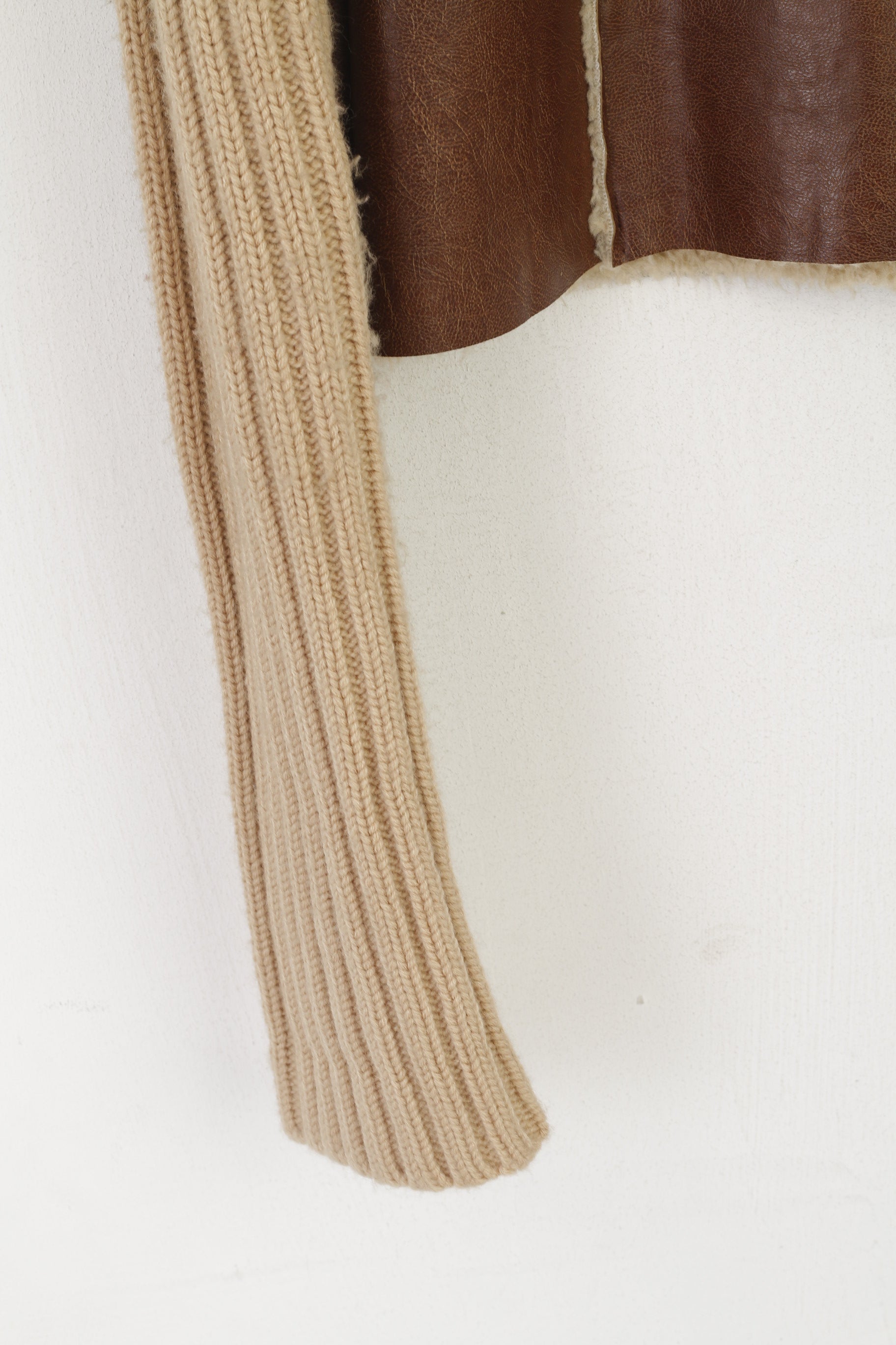 Gina Benotti Women S Jumper Brown Vintage Zip Up Faux Fur Zip Up Cardigan Sweater