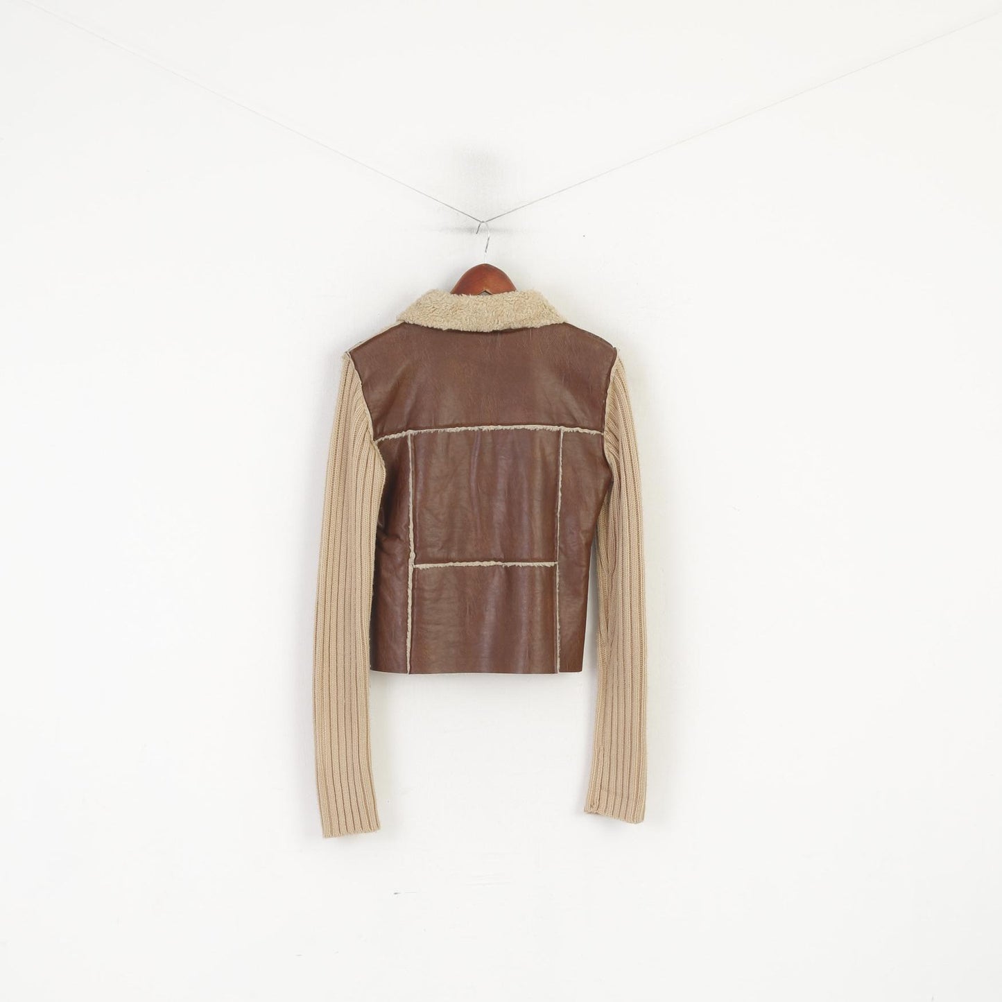 Gina Benotti Women S Jumper Brown Vintage Zip Up Faux Fur Zip Up Cardigan Sweater