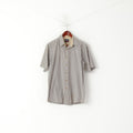 Wrangler Men S Casual Shirt Gray Cotton Vintage Checkered Western Top
