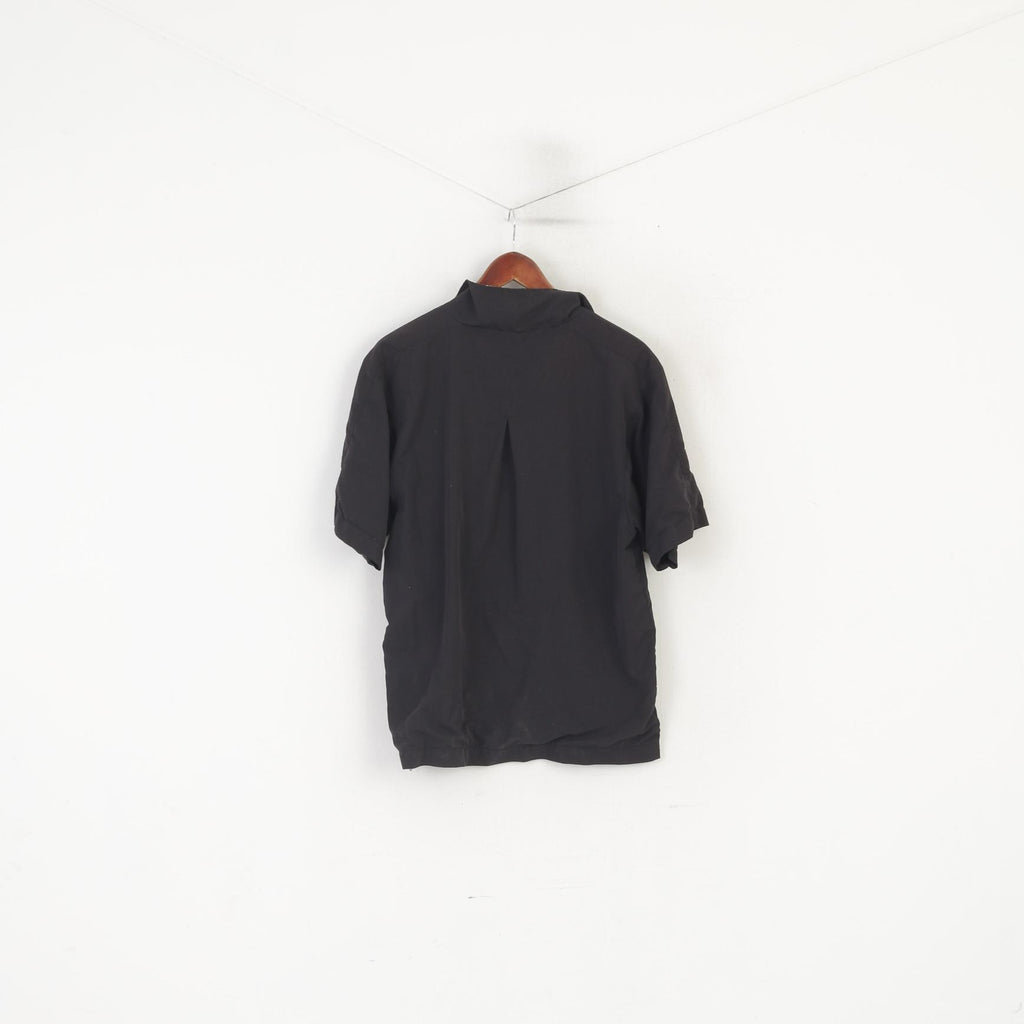 Dunlop Golf Men S Jacket Black Sportswear Short Sleeve Windbreaker Zip Neck Top