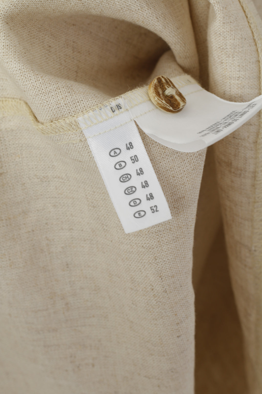 Landhaus C&A Naturally Women 22 48 XXL Casual Shirt Beige Linen Blend Tyrol Top