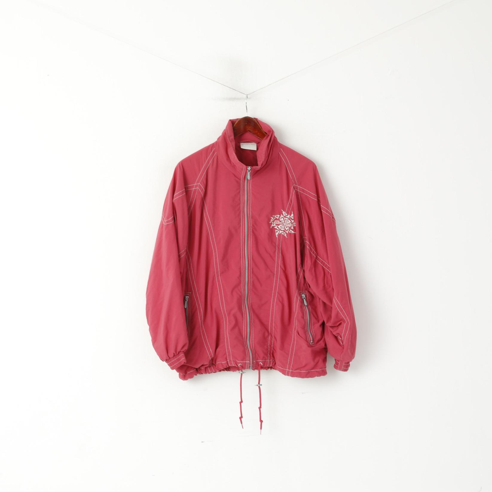 Killtec Femmes 40 12 M Bomber Veste Rose Vintage Sport Nylon Mélange Haut