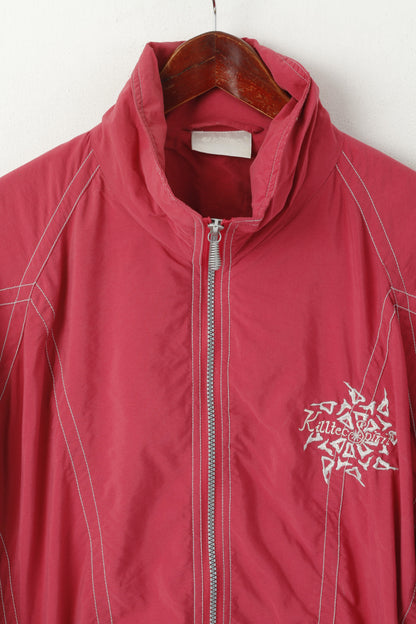 Killtec Women 40 12 M Bomber Jacket Pink Vintage Sport Nylon Blend Top