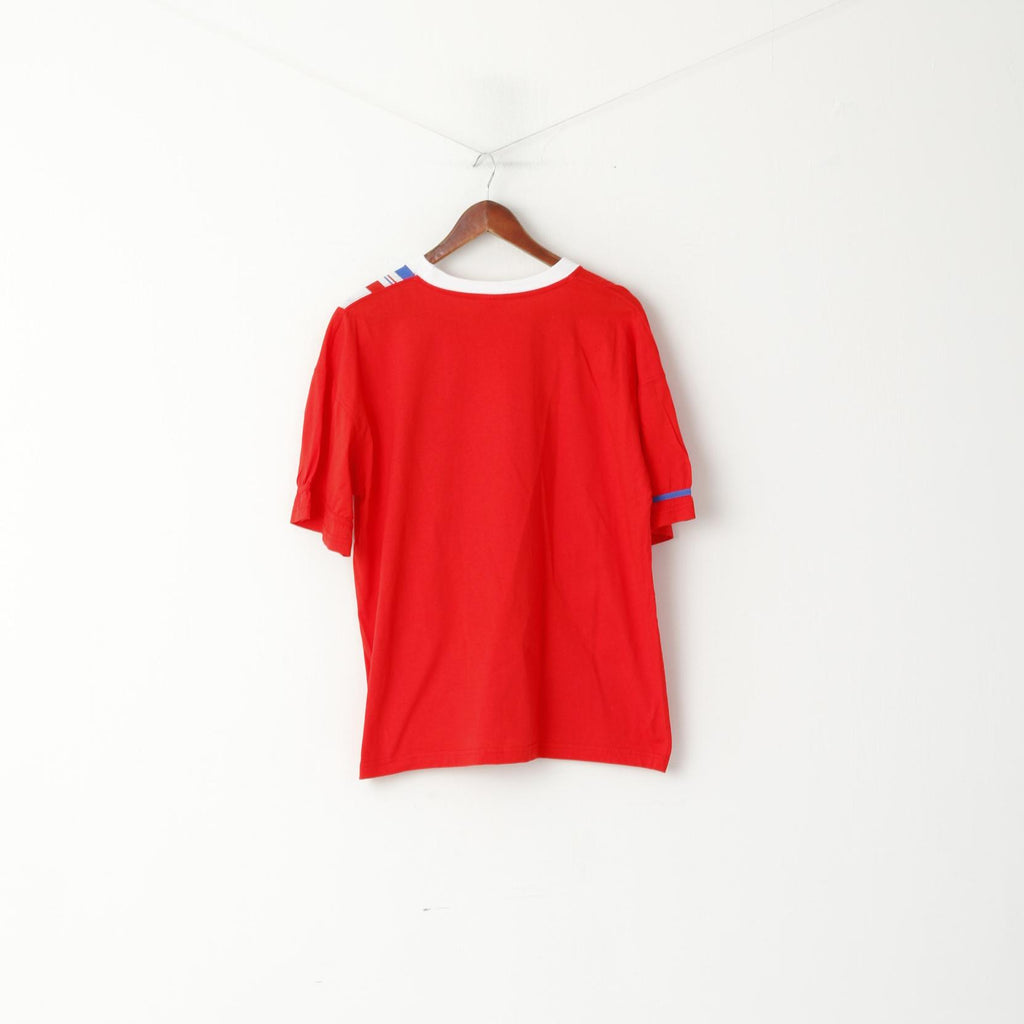 France 98 Men 52 M Shirt Red Cotton Football Coupe Du Monde Retro Top