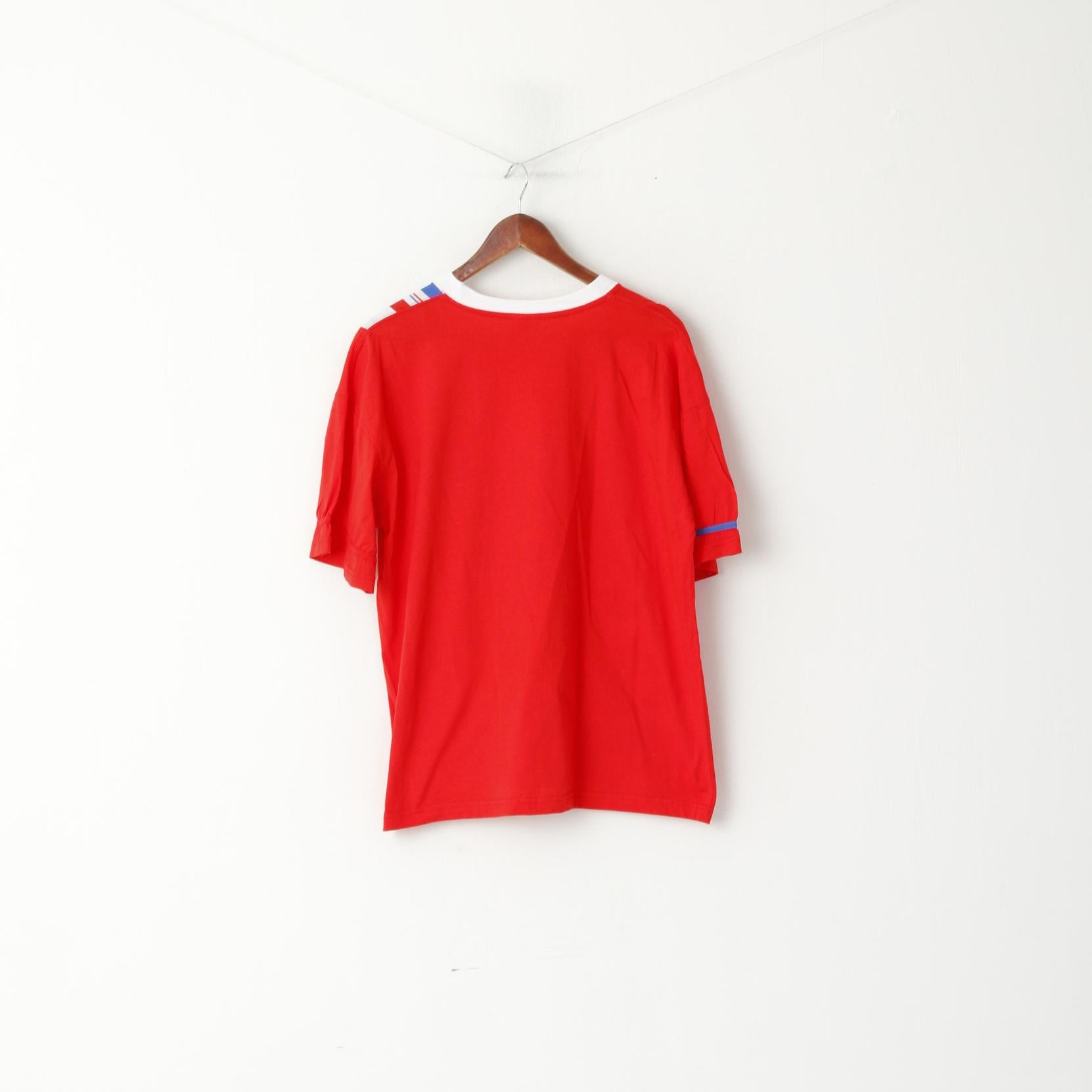 France 98 Men 52 M Shirt Red Cotton Football Coupe Du Monde Retro Top