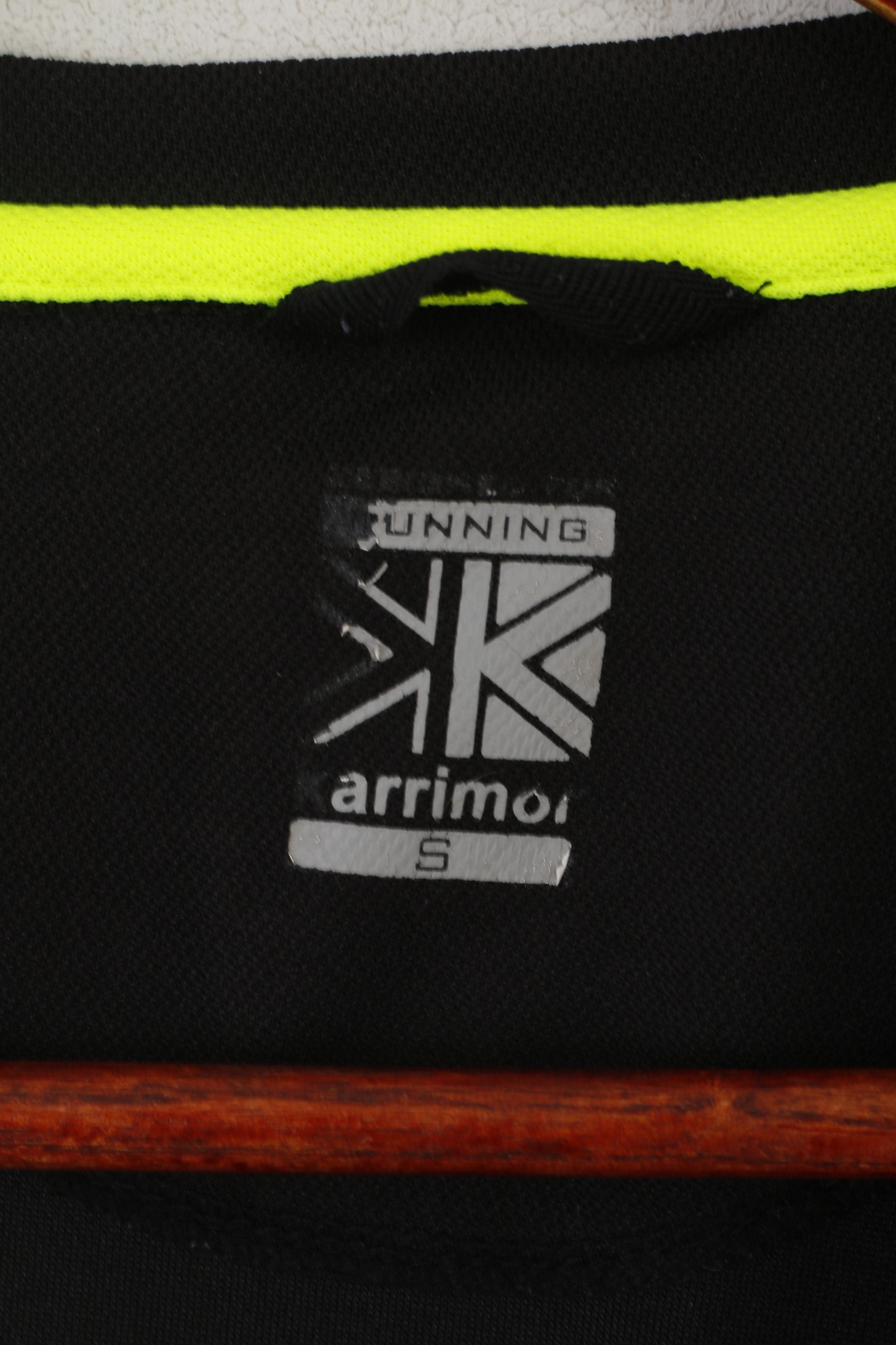 Karrmior Hommes S Chemise Noir Running Activewear Réfléchissant Sport Jersey Top