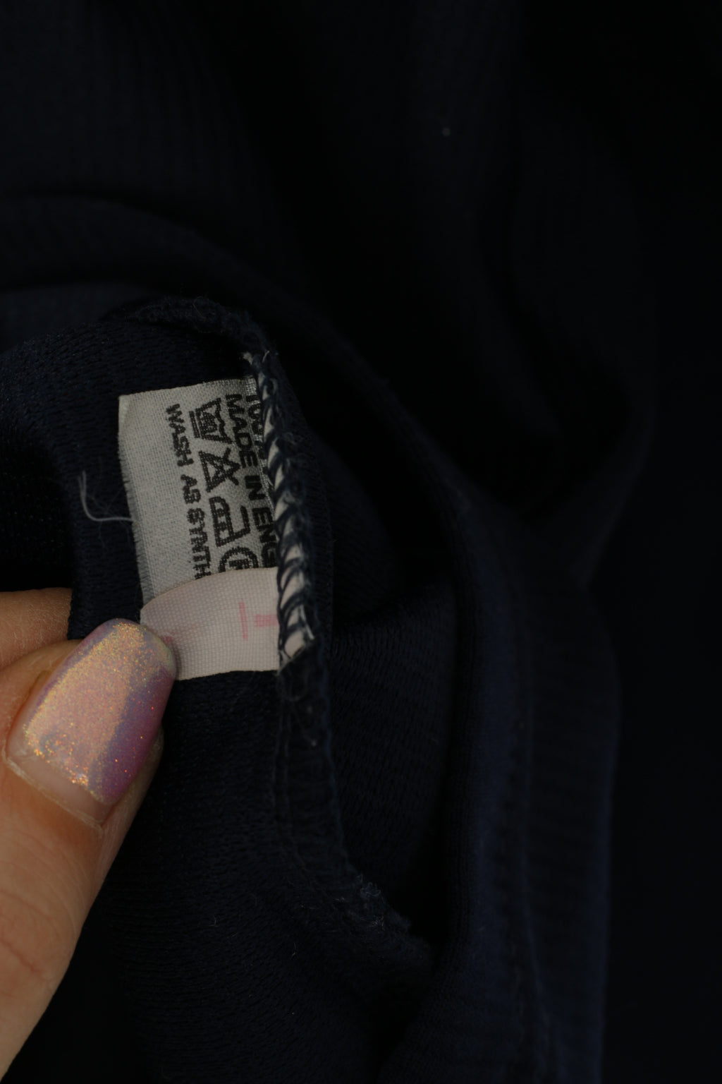 CAT Hommes M Chemise Marine Brillant Rétro Manches Longues Col V Workwear Top