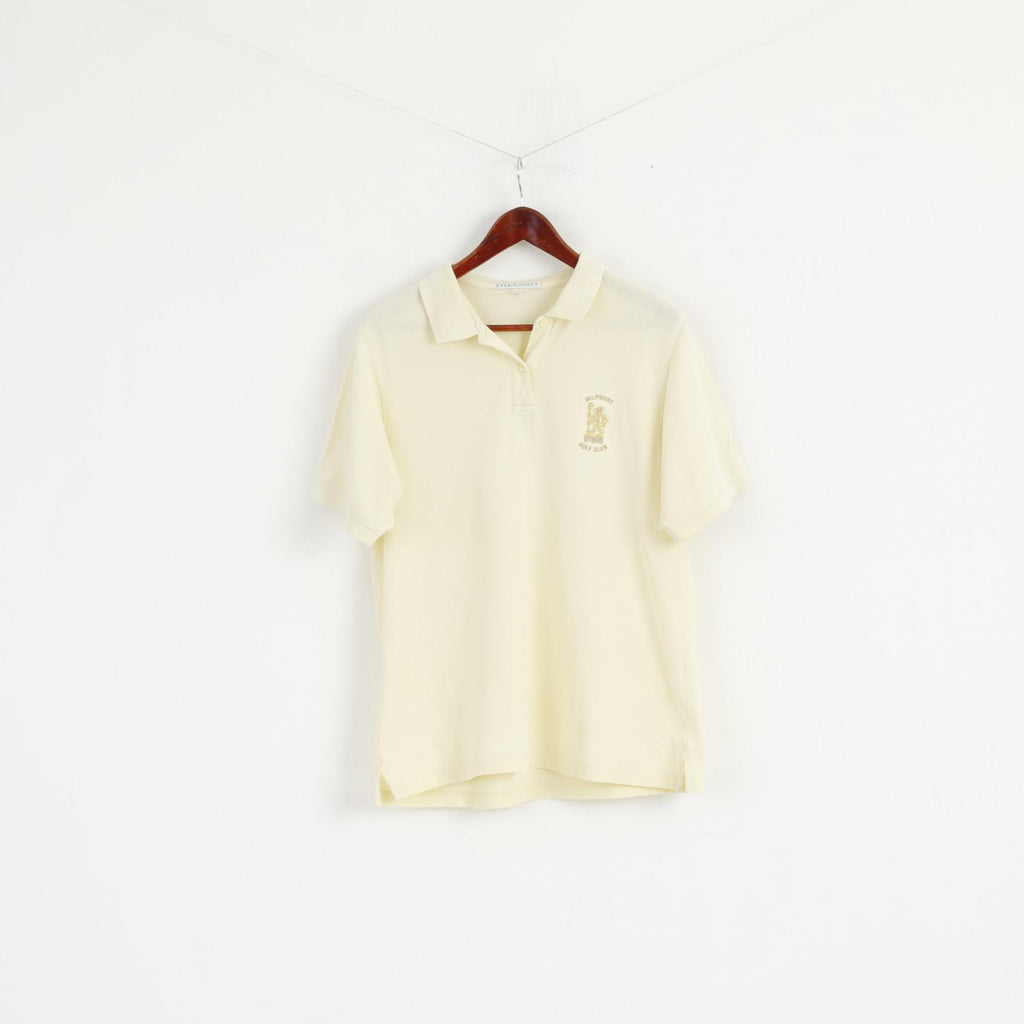 Lyle & Scott Men L Polo Shirt Yellow Wilpshire Golf Club Classic Top