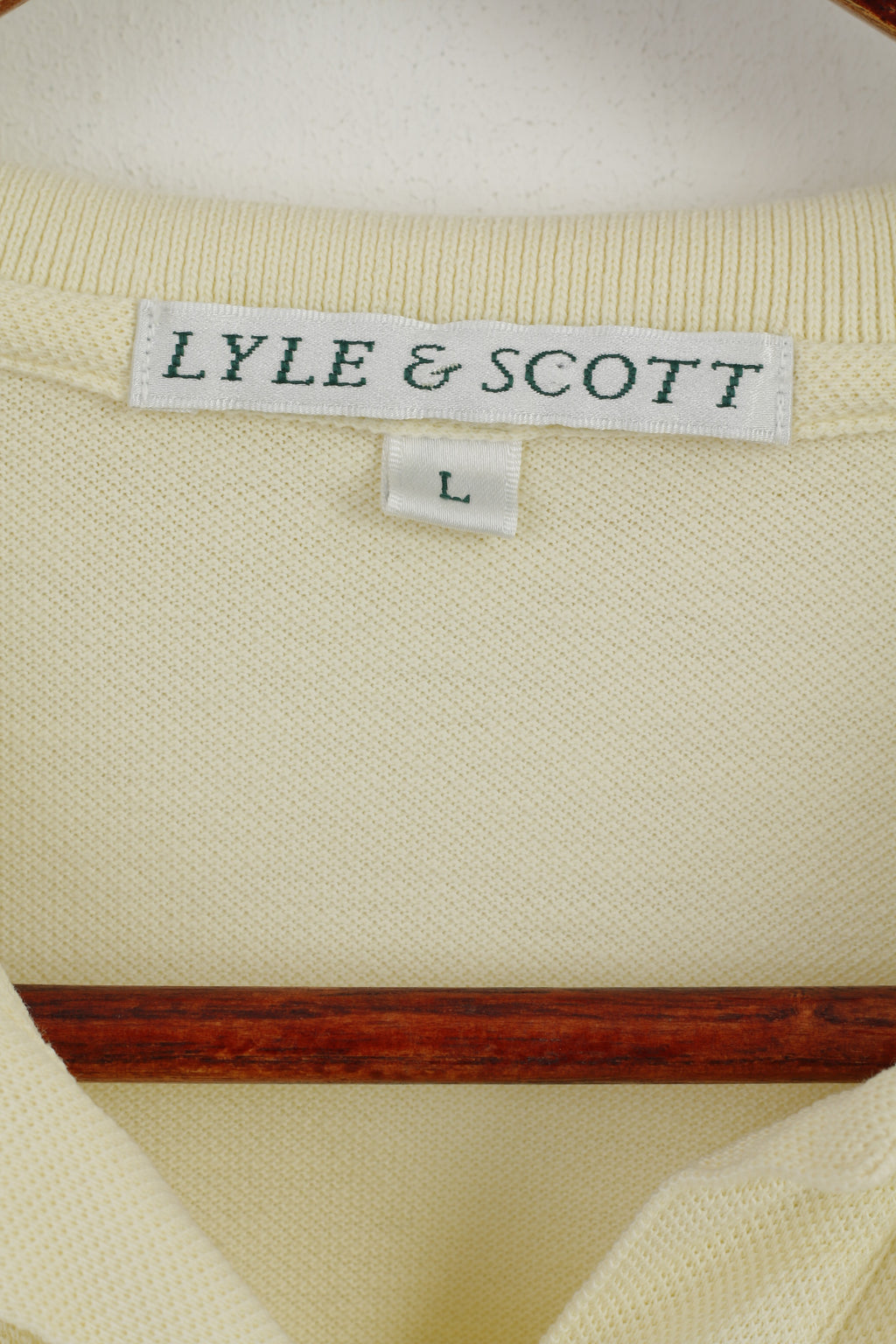 Lyle & Scott Men L Polo Shirt Yellow Wilpshire Golf Club Classic Top