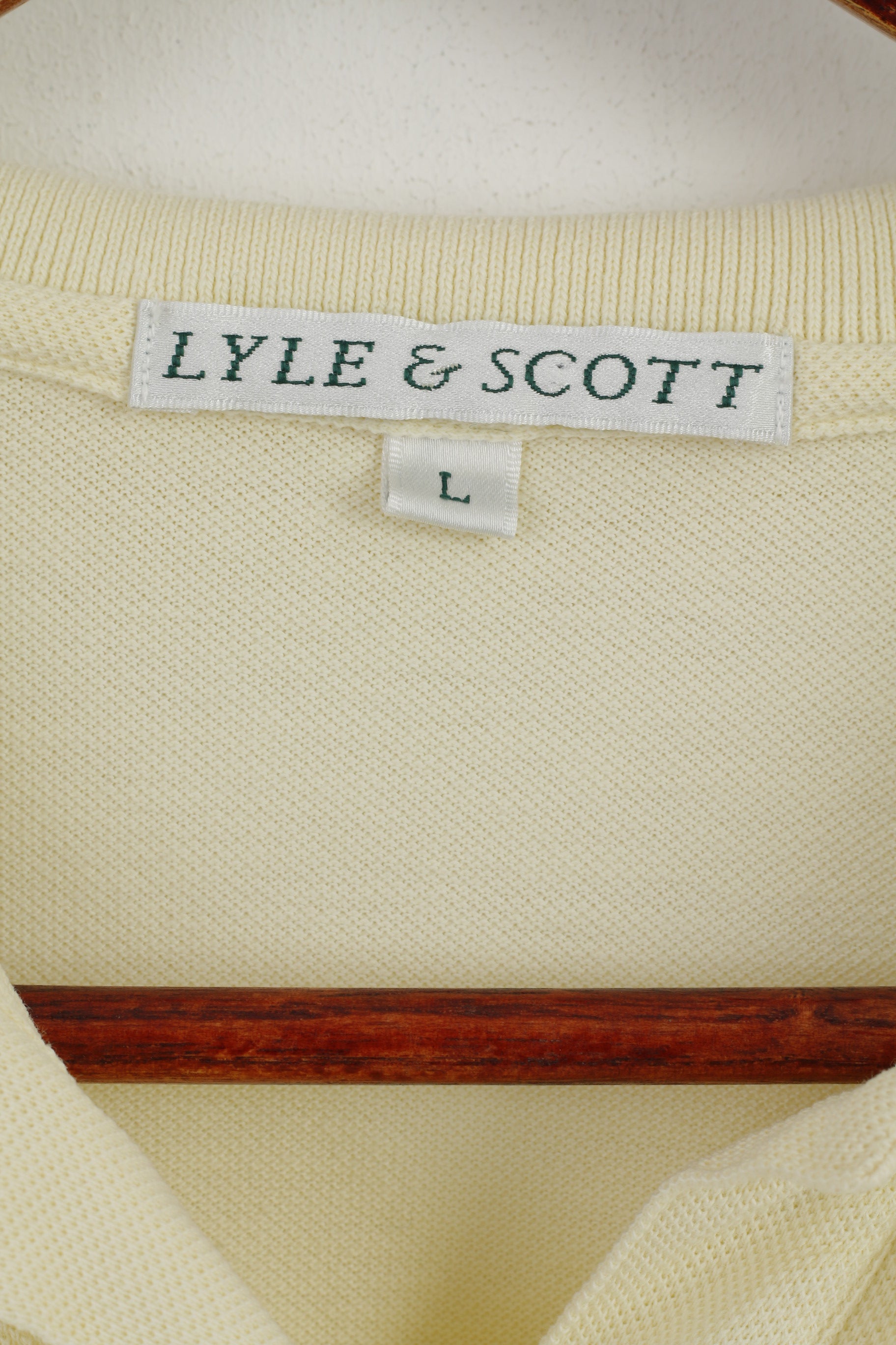 Lyle & Scott Men L Polo Shirt Yellow Wilpshire Golf Club Classic Top