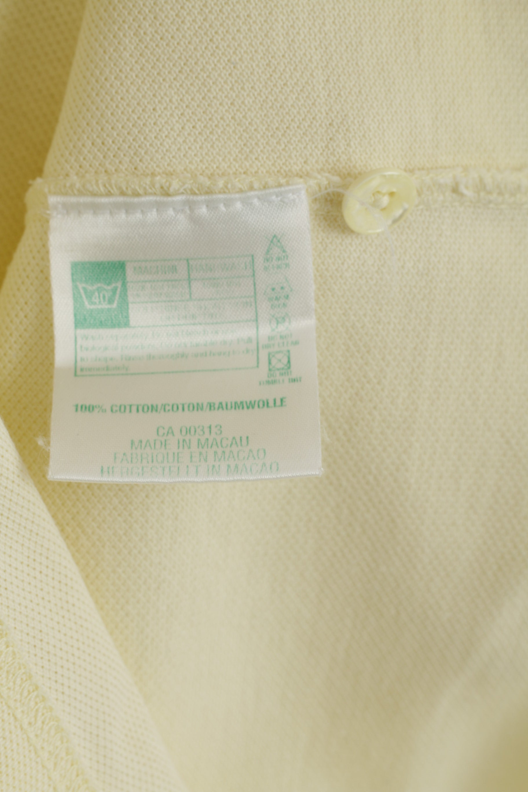 Lyle & Scott Men L Polo Shirt Yellow Wilpshire Golf Club Classic Top