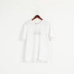Adidas Men L T- Shirt White Cotton Big Logo Crew Neck Short Sleeve Sport Top