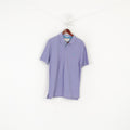Original Penguin Polo Homme L Violet Uni Coton Coupe Classique Haut à Manches Courtes