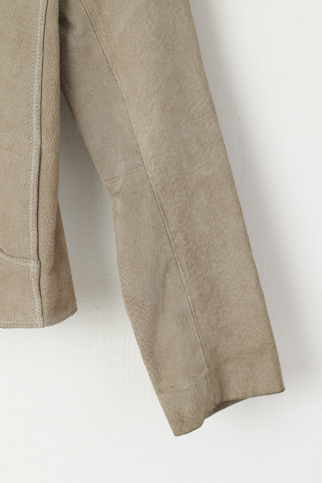 Wallace Sacks Leather Collection Women 12 40 M Jacket Grey Vintage Blazer