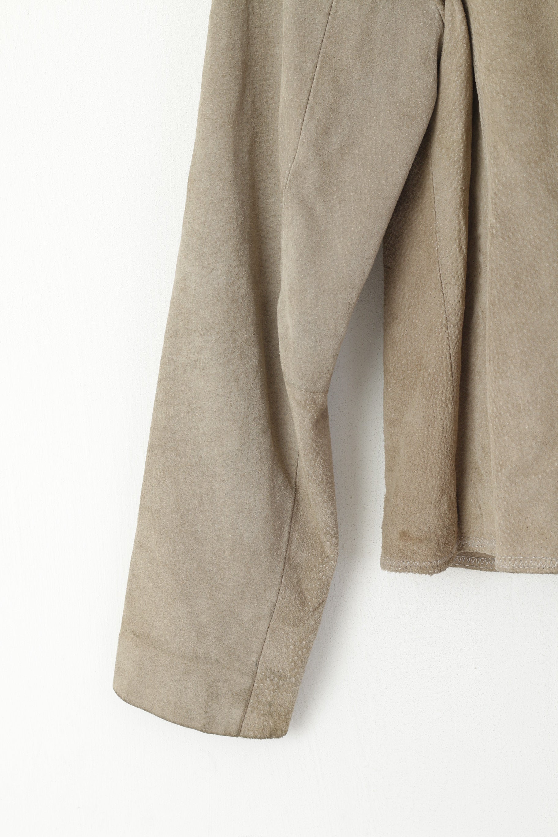 Wallace Sacks Leather Collection Women 12 40 M Jacket Grey Vintage Blazer