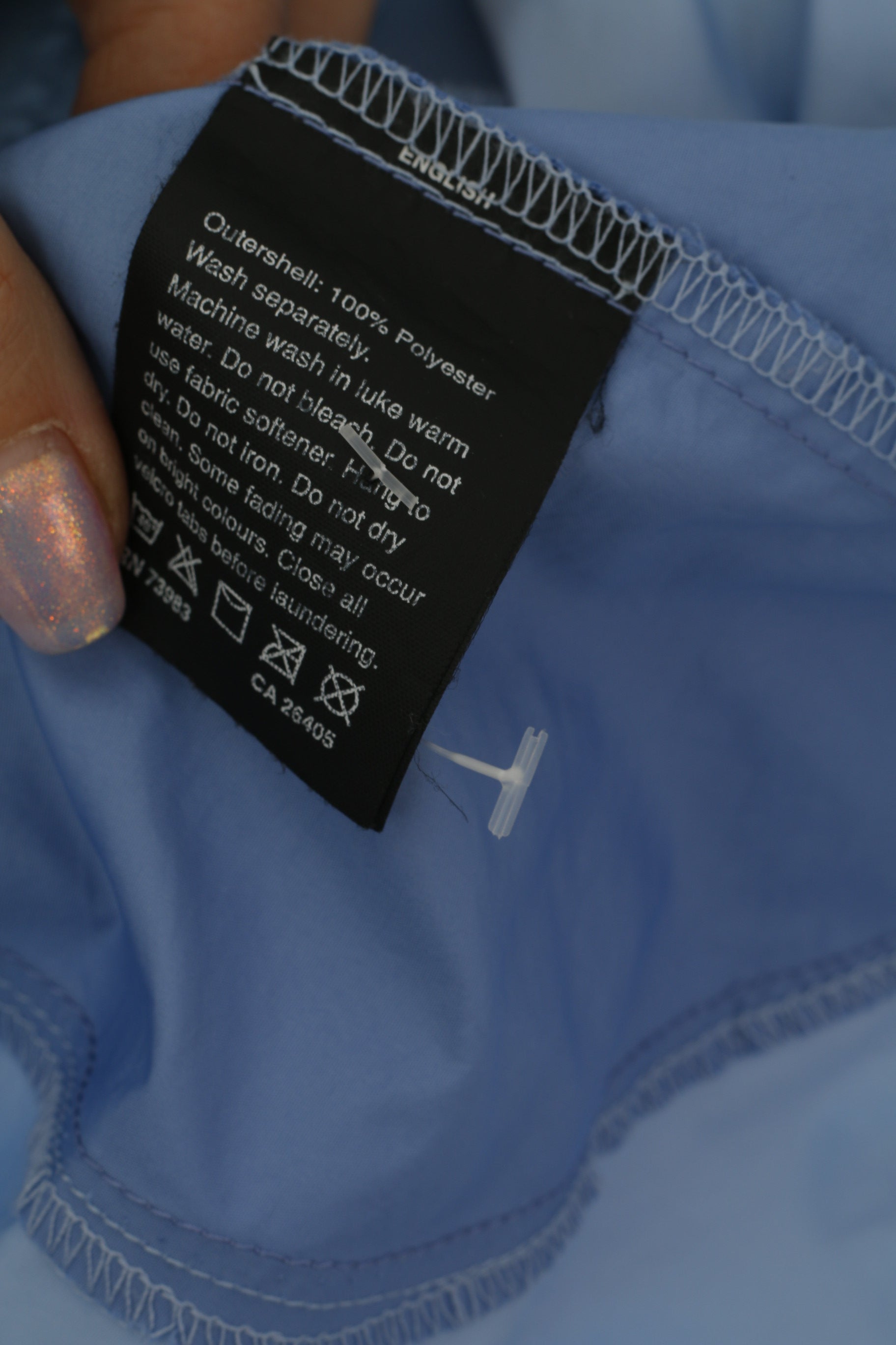 Helly Hansen Femmes L Veste Bleu Léger Zip Up Coupe-Vent Haut Court