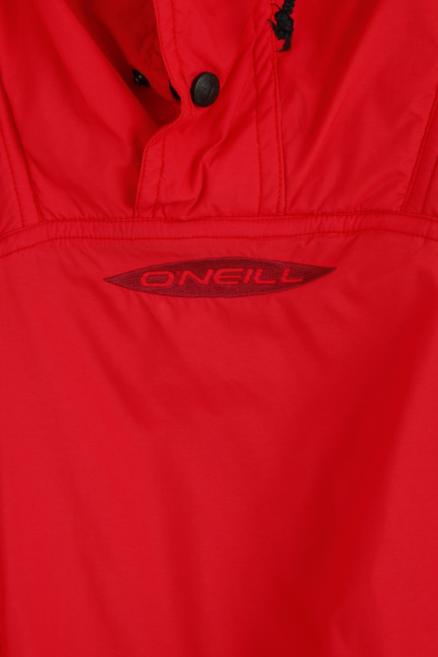 O'Neill Sportswear Men L Jacket Red Ski Snowboarding Pullover Zip Neck Padded Vintage Top