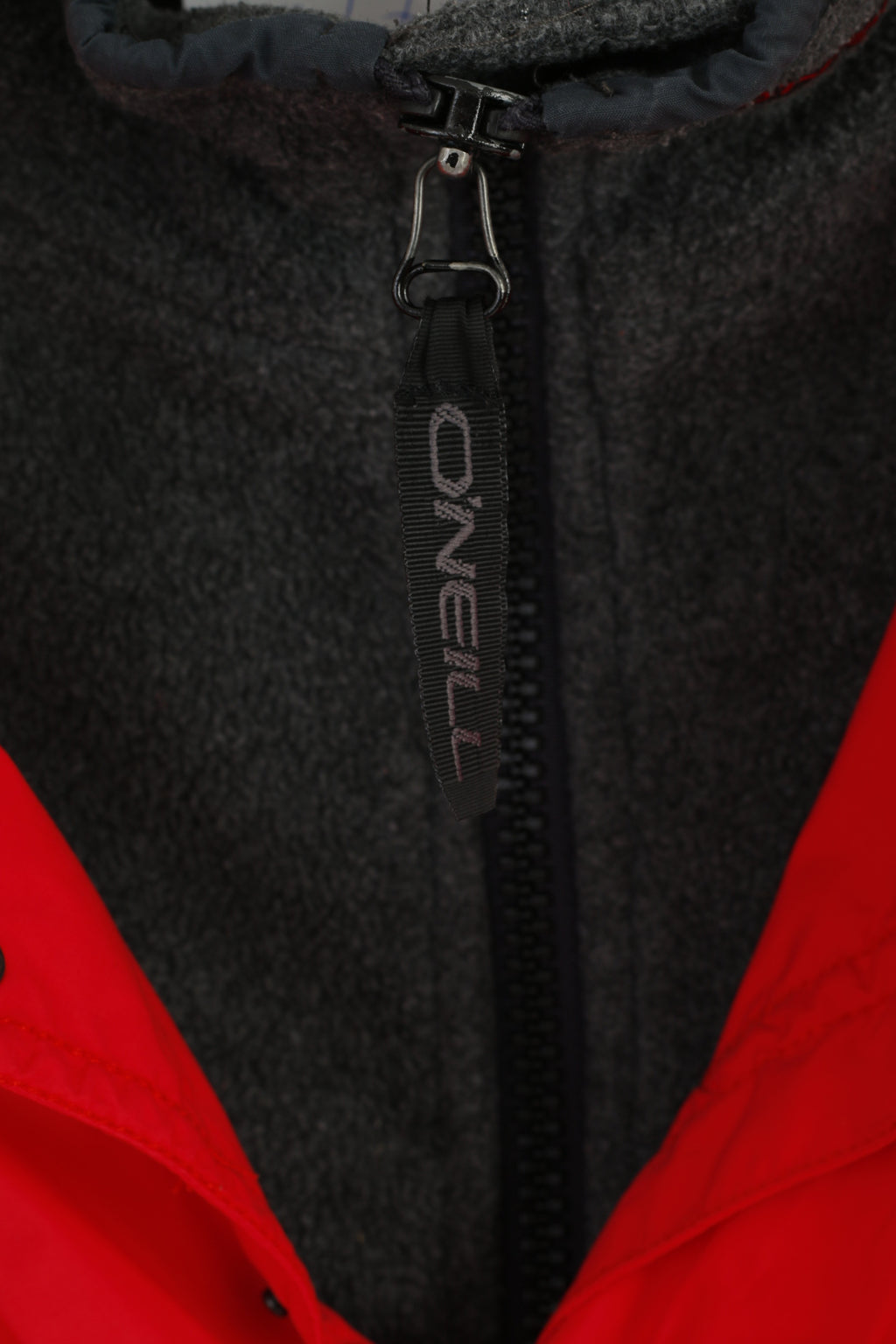 O'Neill Sportswear Men L Jacket Red Ski Snowboarding Pullover Zip Neck Padded Vintage Top