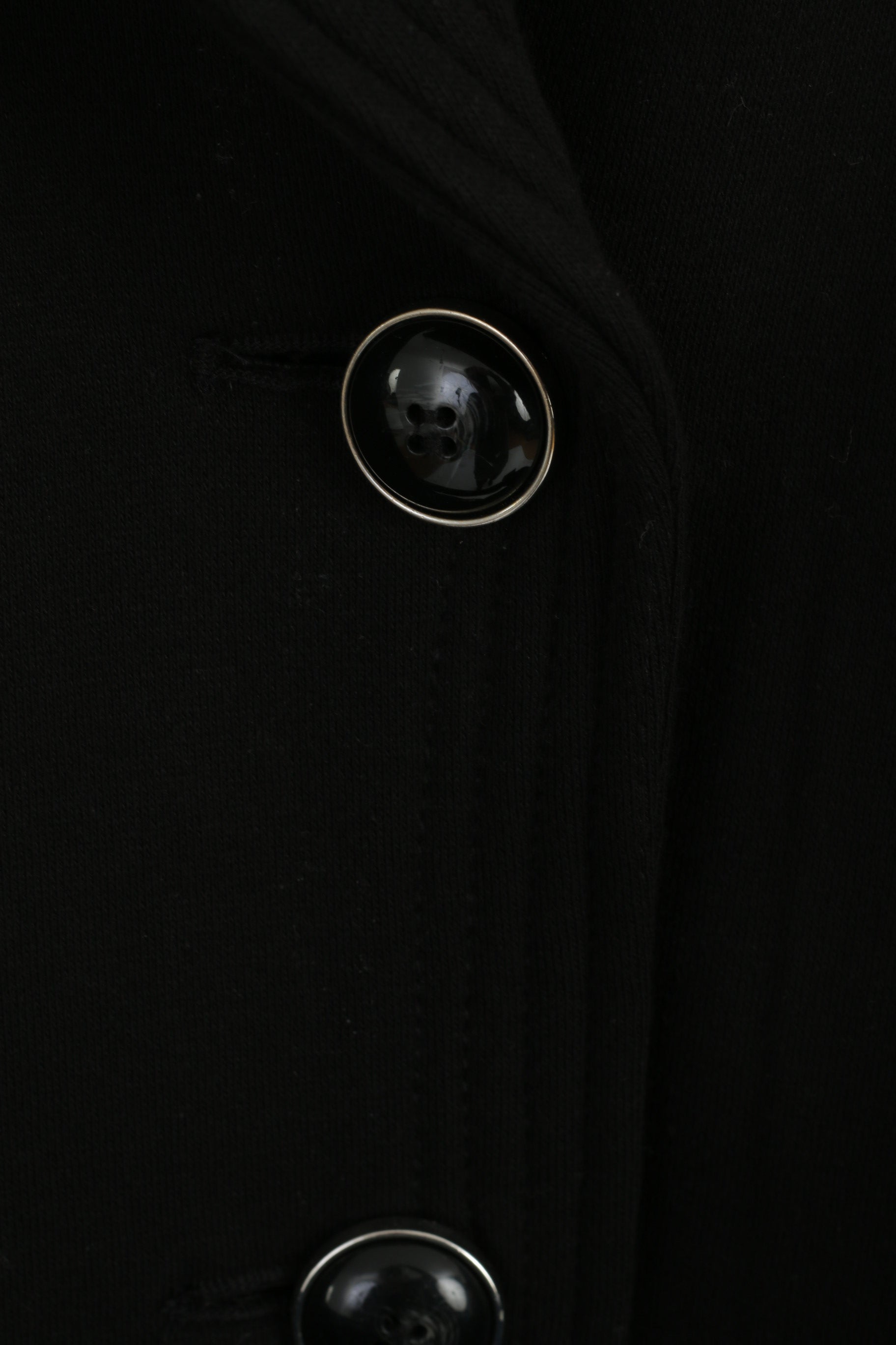 Kenneth Cole Reaction Women M Jacket Black Soft Cotton Belted Fit Casual Top