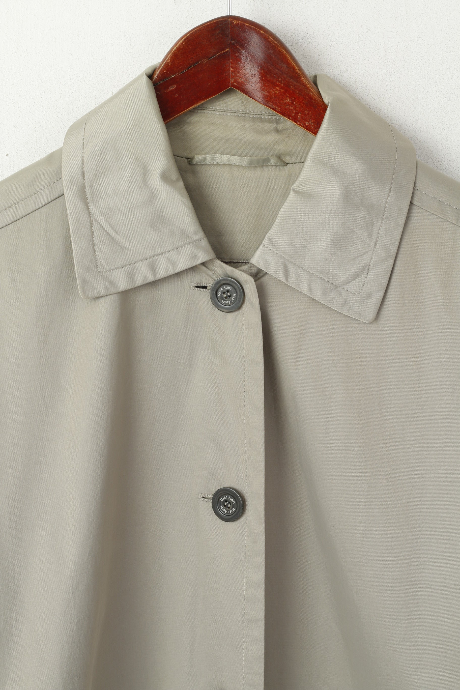 Cappotto Marc Aurel da donna M Argento lucido classicoTop con tasche in misto cotone e nylon