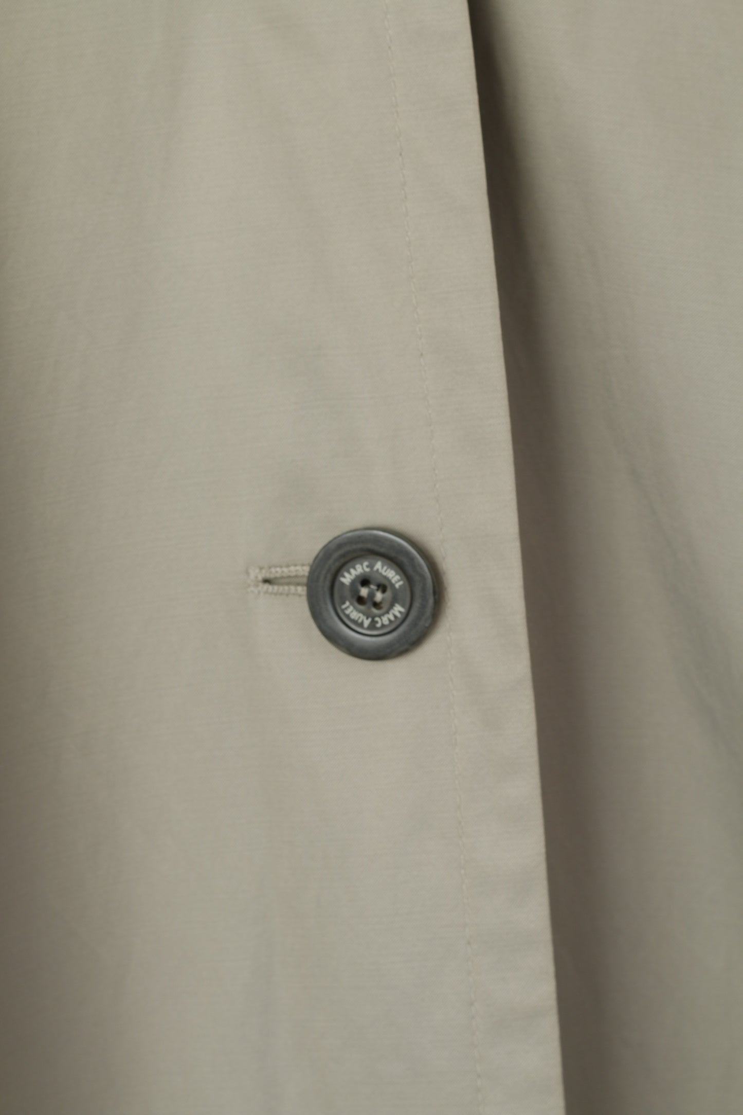 Marc Aurel Women M Coat Silver Shiny ClassicCotton Nylon Blend Pockets Top