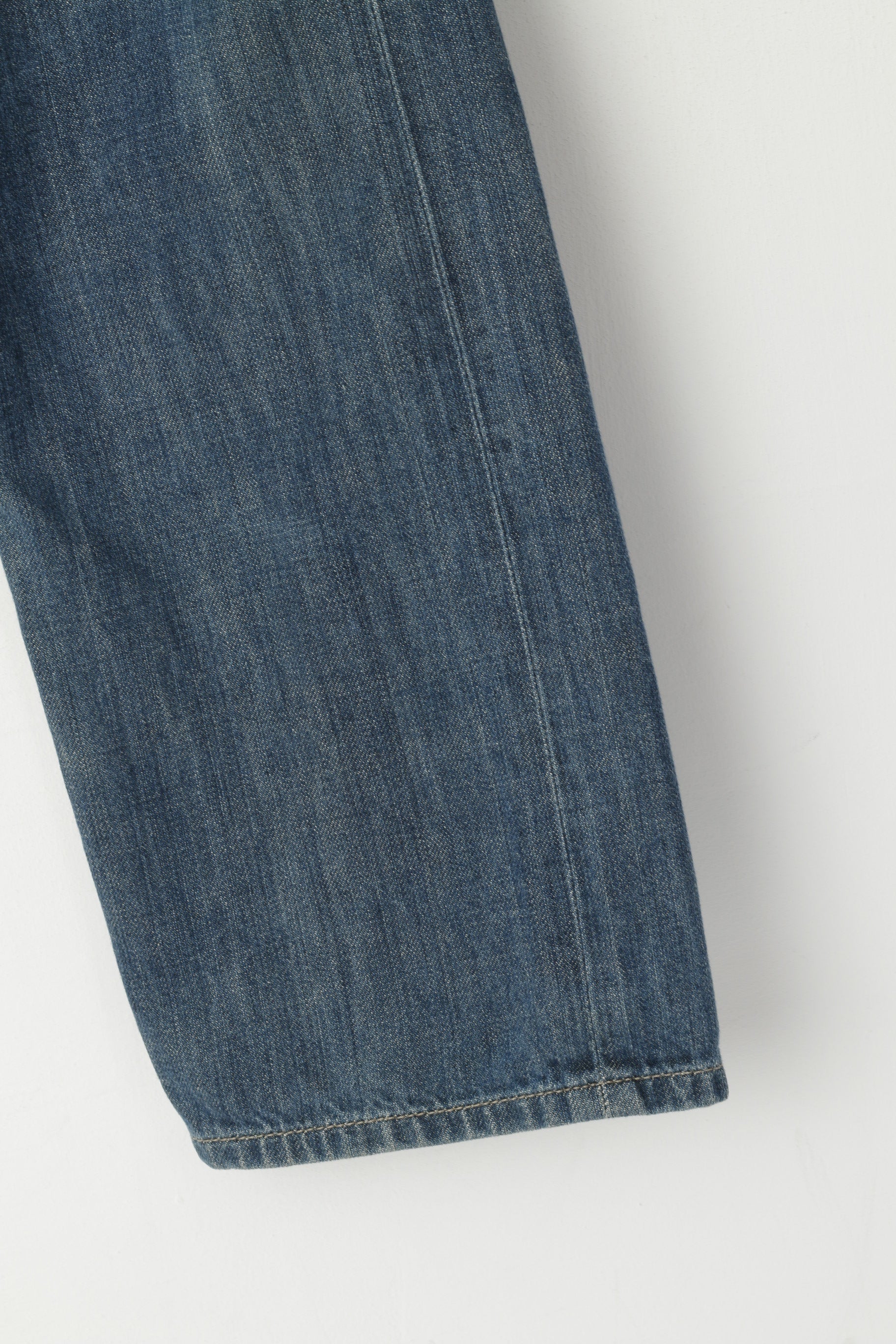 Tommy Hilfiger Uomo 30 Jeans Pantaloni Cotone Blu Denim Pantaloni dritti dritti