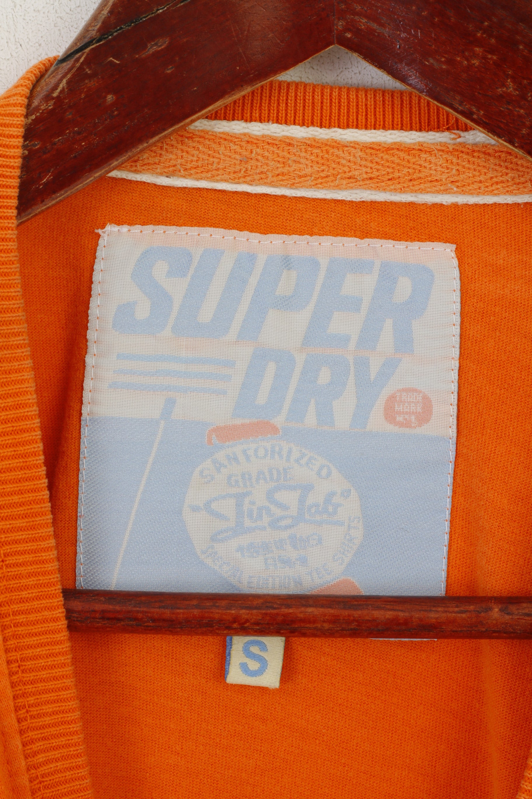 Superdry Hommes Chemise Orange Coton Motors Automotive Graphic Crew Neck Top