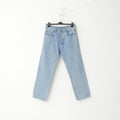 Thomas Burberry Women 34 Trousers Vintage Jeans Light Blue High Waist Pants