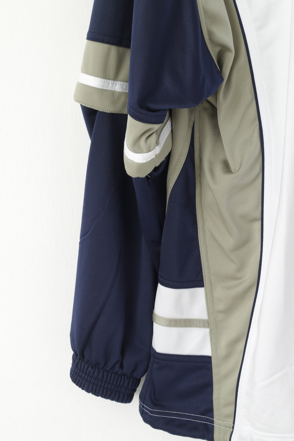 Diadora Coupe Davis Hommes 40 50 L Sweat Blanc Vintage Tennis Snap Sleeve Track Top