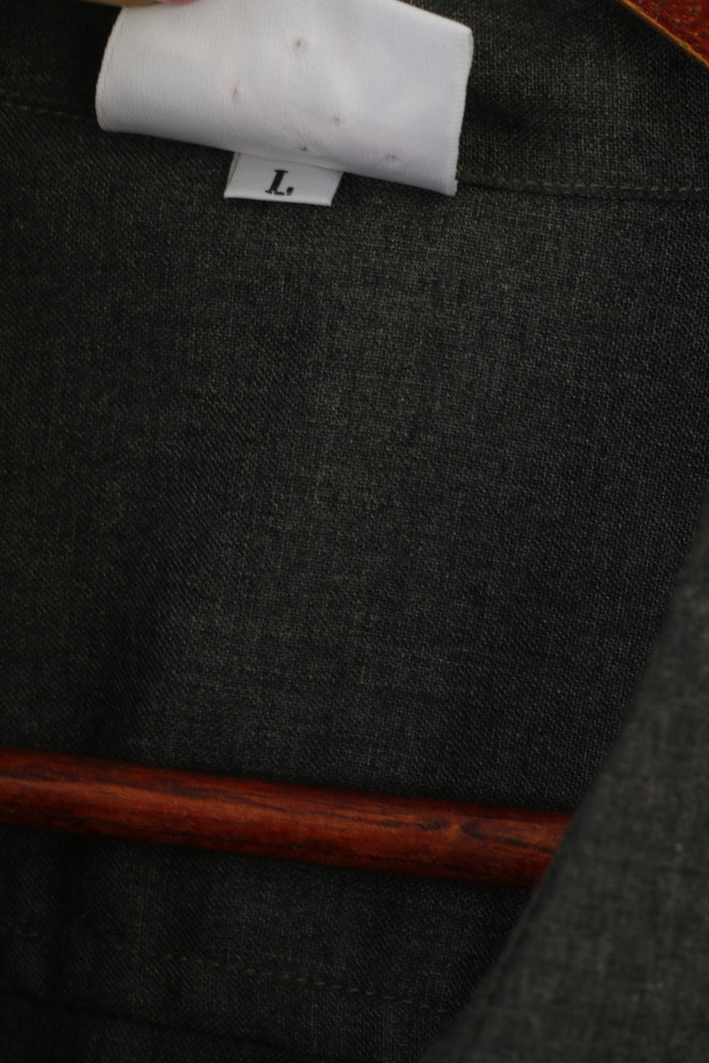 Fila Men L Casual Shirt Gray Sportswear Short Sleeve Pockets Plain Top