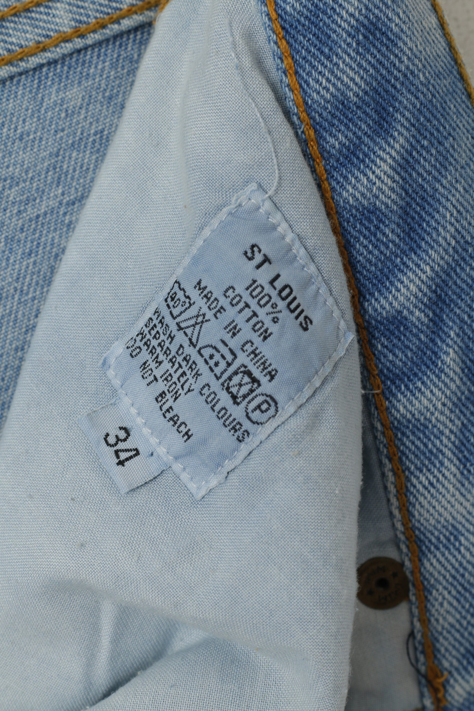 Thomas Burberry Women 34 Trousers Vintage Jeans Light Blue High Waist Pants