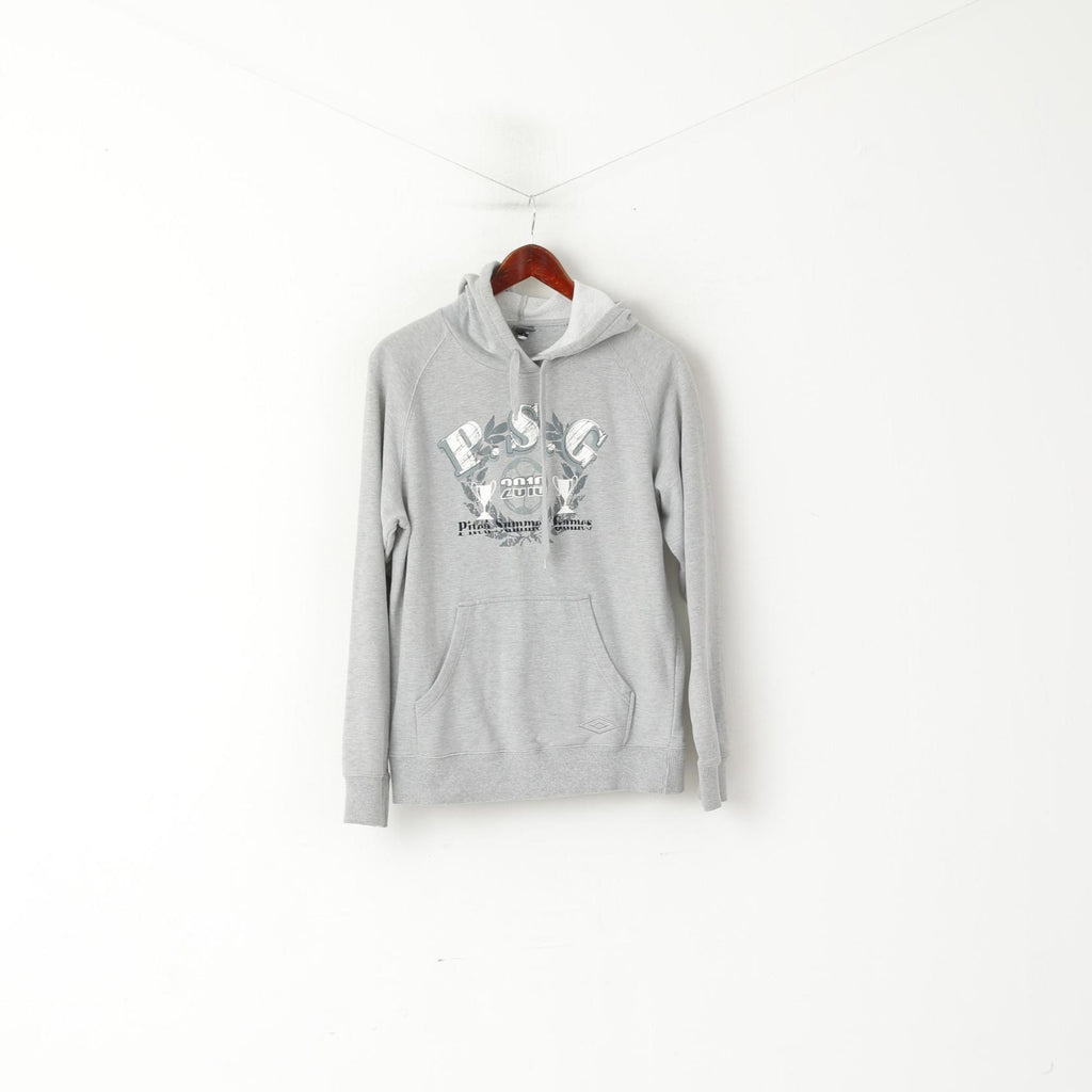 Felpa da uomo Umbro in cotone grigio Pitea Summer Games 2010 Sport Felpa con cappuccio