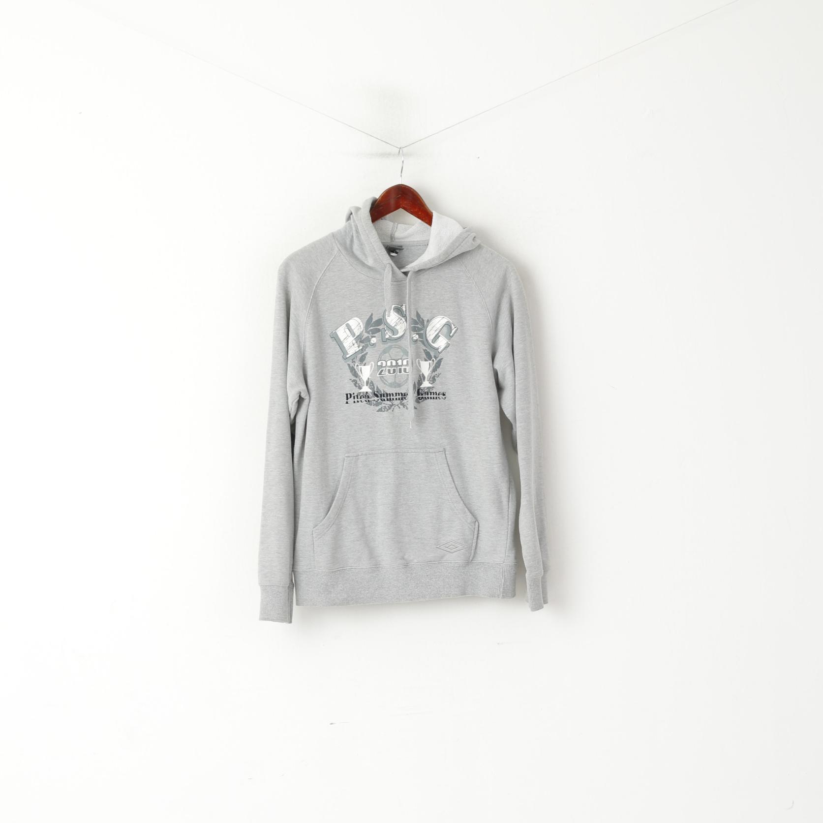 Felpa da uomo Umbro in cotone grigio Pitea Summer Games 2010 Sport Felpa con cappuccio