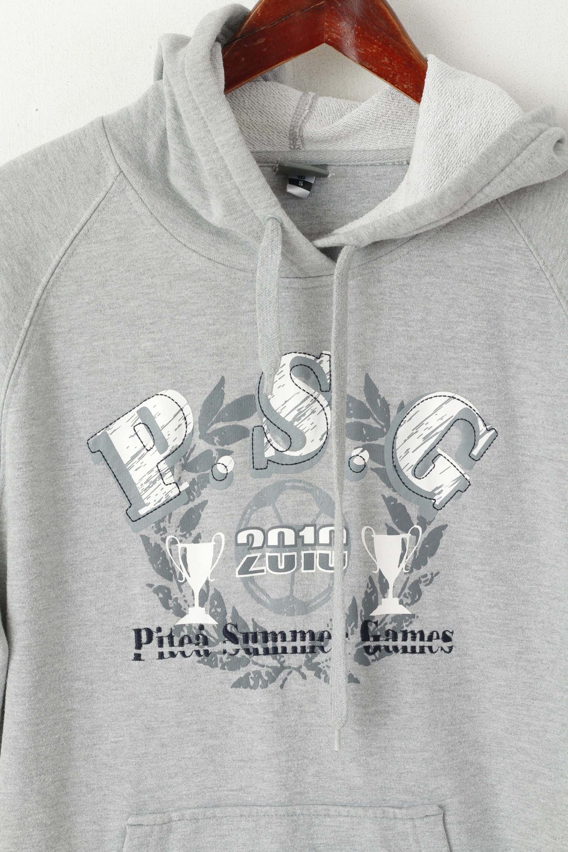 Felpa da uomo Umbro in cotone grigio Pitea Summer Games 2010 Sport Felpa con cappuccio