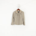 DKNY Femmes 8 S Veste Kaki Coton Court Zip Up Léger Haut Décontracté